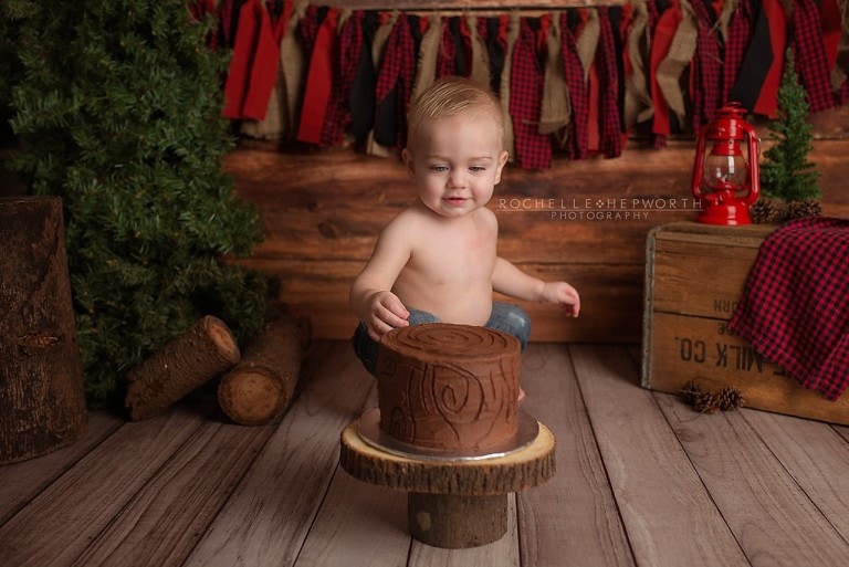 Lumberjack Cake Smash for Jack – Coquitlam Cake Smash Photographer
