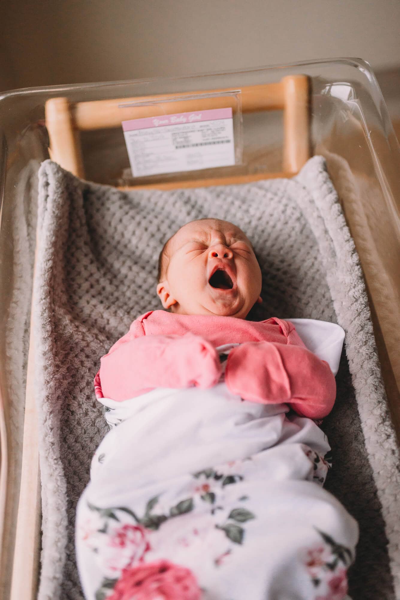 Abbotsford Hospital fresh 48 newborn yawning
